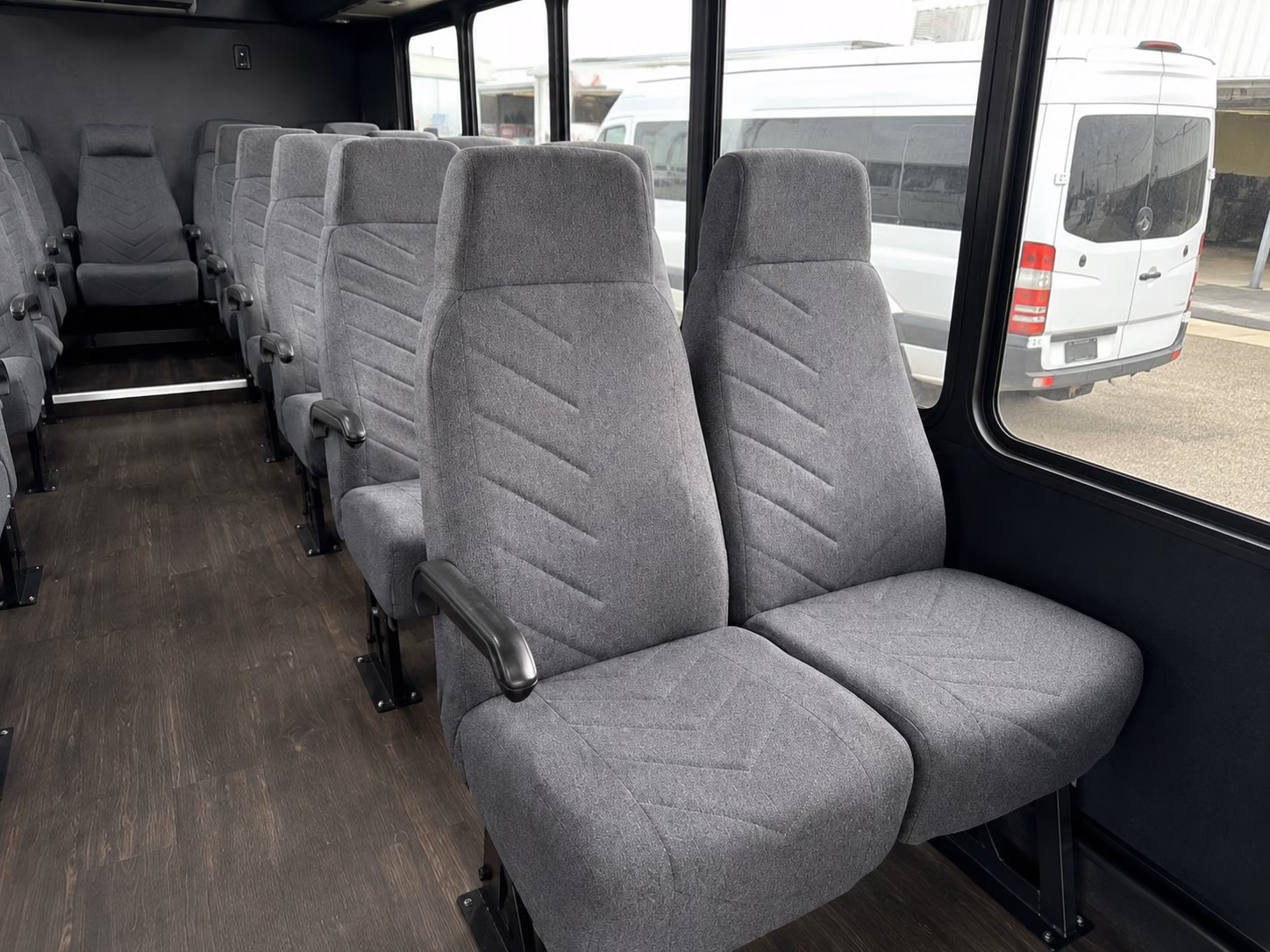 overland park 18 passenger minibus inside