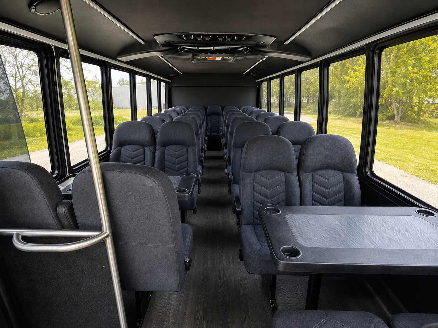 overland park 18 passenger minibus interior