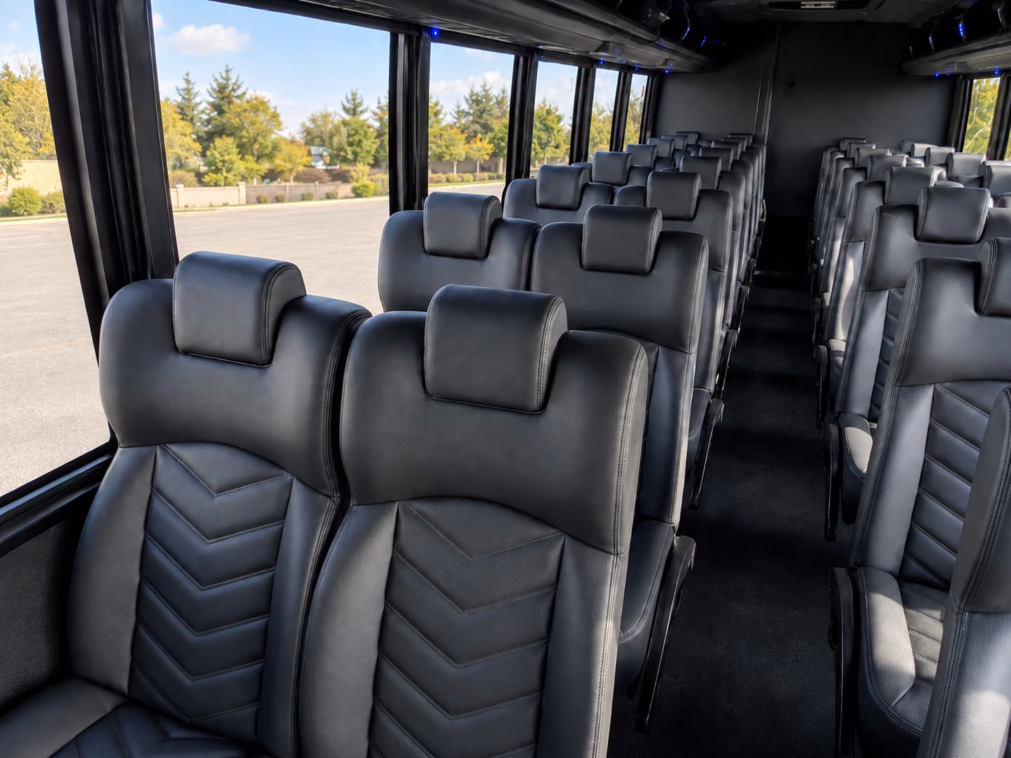 overland park 20 passenger minibus inside
