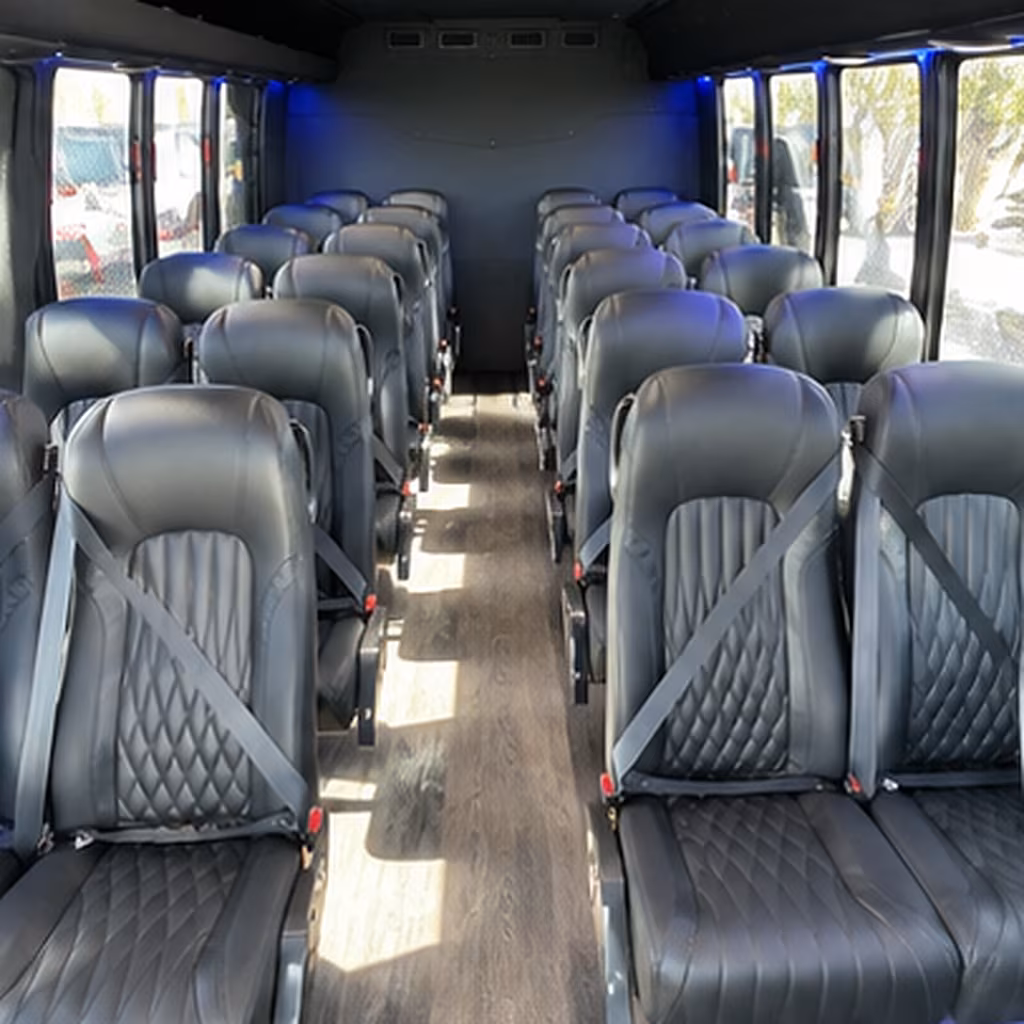 overland park 25 passenger minibus inside