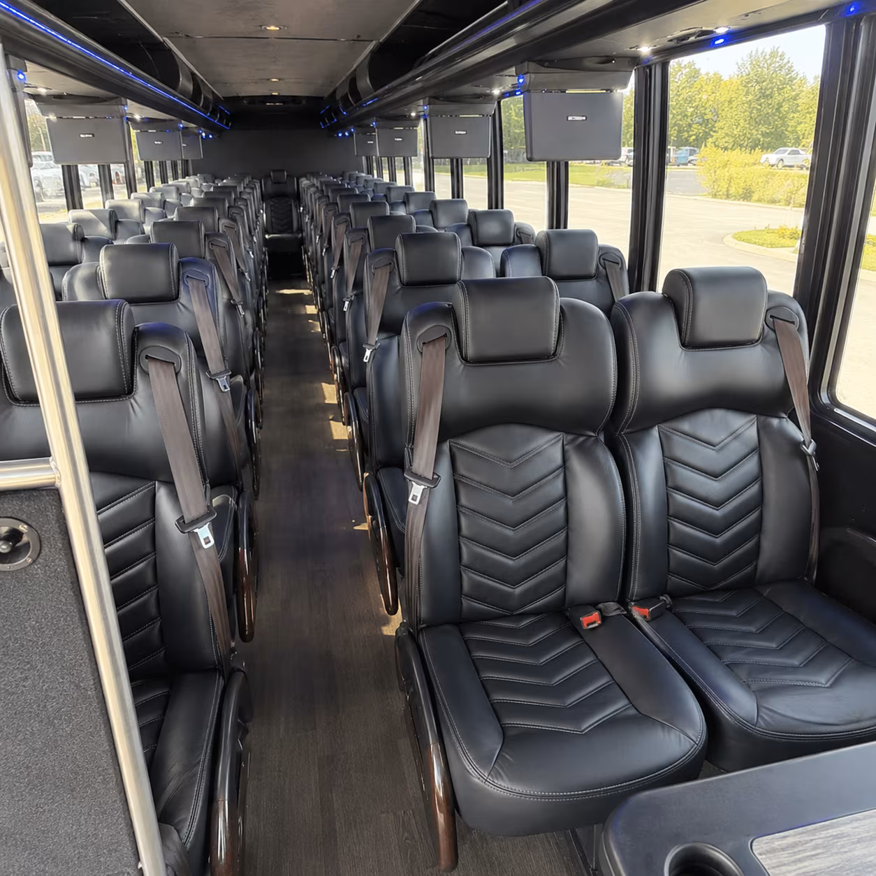 overland park 25 passenger minibus interior