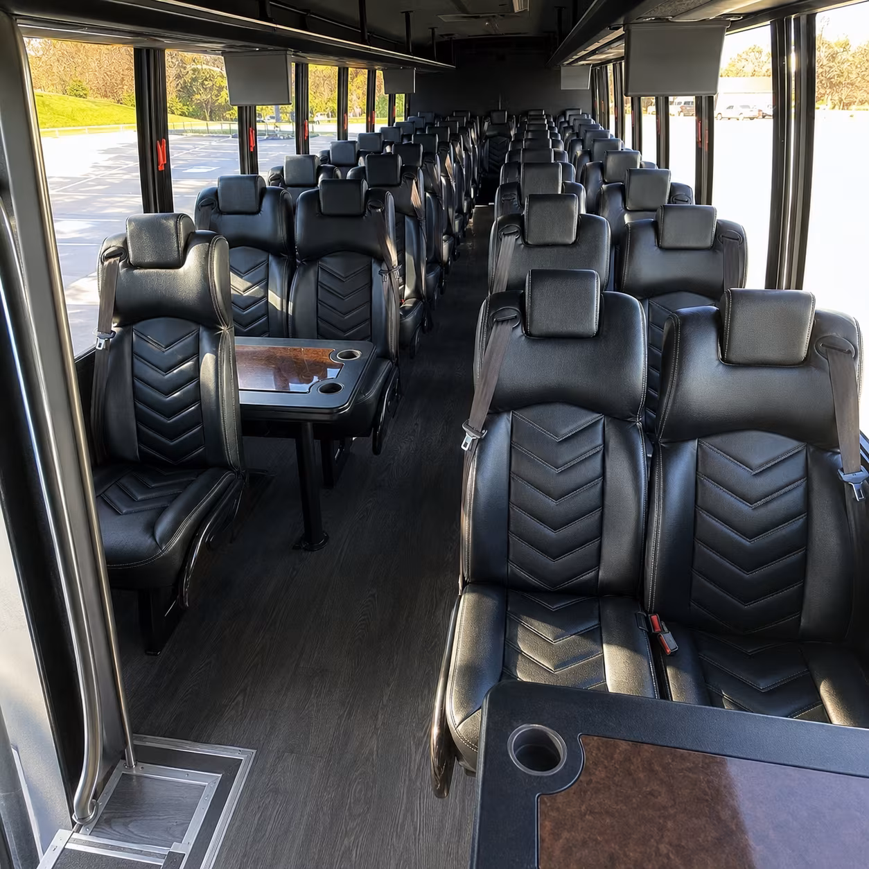 overland park 28 passenger minibus inside