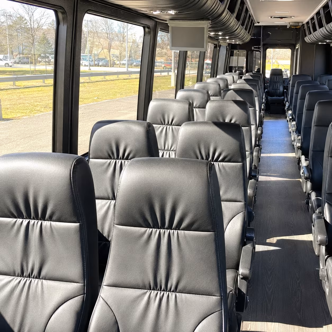 overland park 28 passenger minibus interior