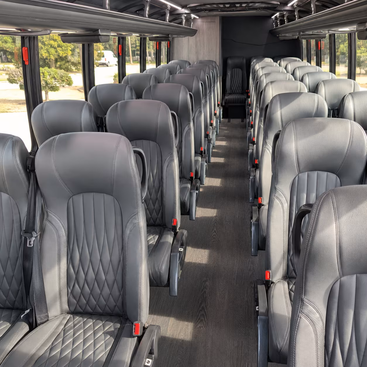 overland park 35 passenger minibus inside