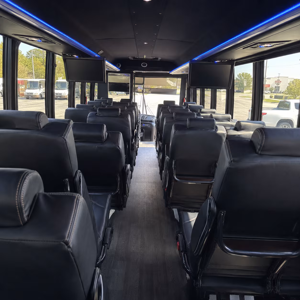 overland park 35 passenger minibus interior