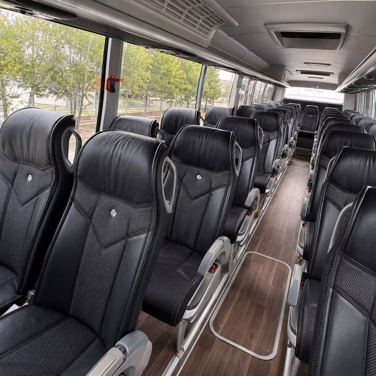 overland park charter bus inside