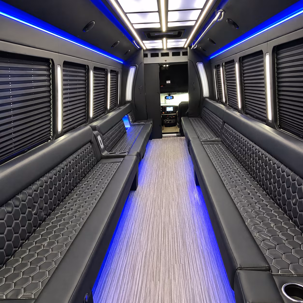 overland park party bus rental interior