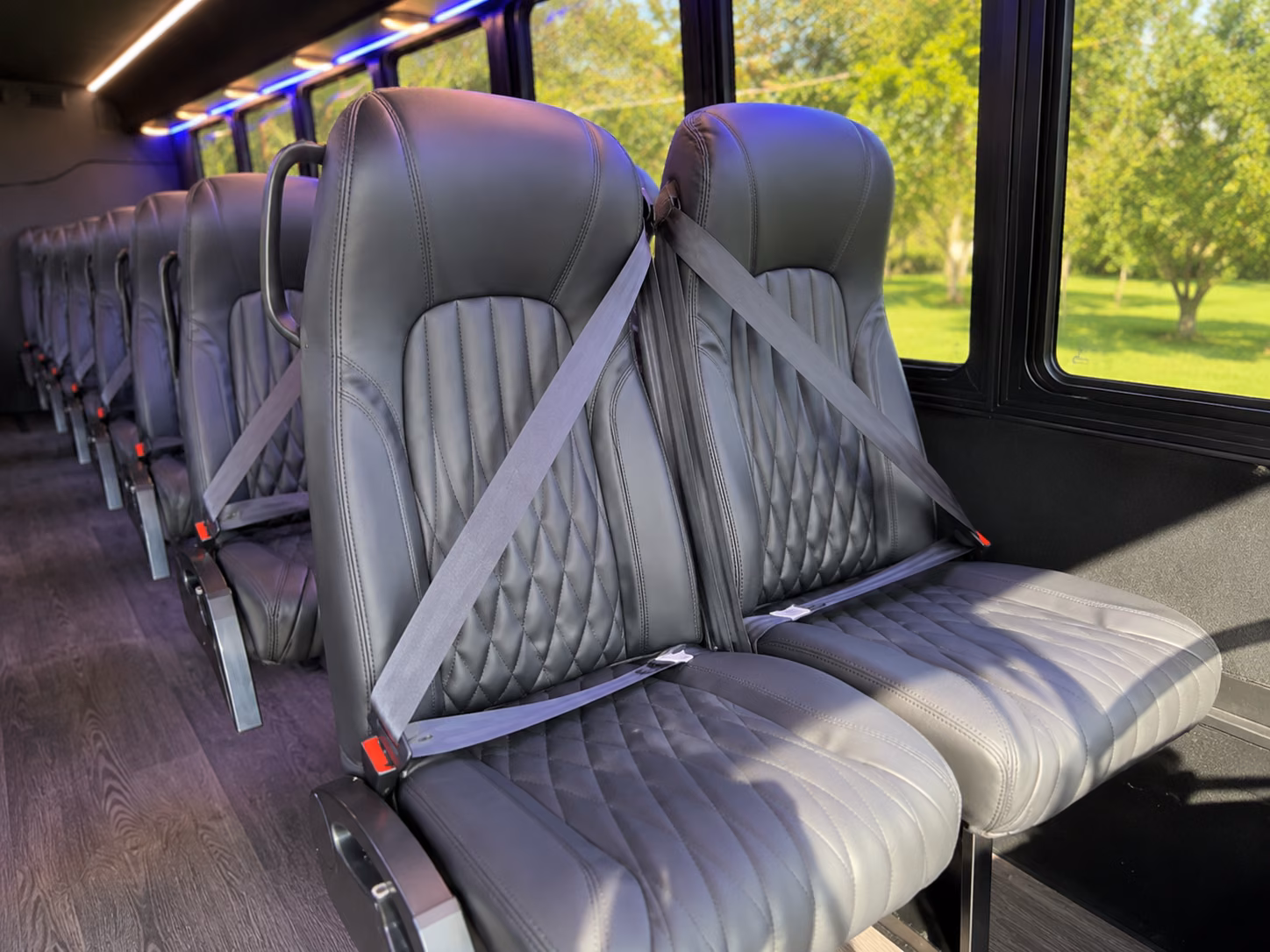 wedding guest shuttle buses between overland park hotels and reception venues